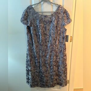 Sequin Rosette Cocktail Dress